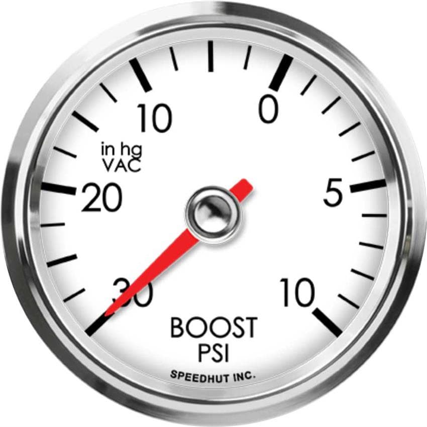 Speedhut L25-BV1-LEG 2-5/8" Boost/Vac Gauge 30inhg-0-10 psi