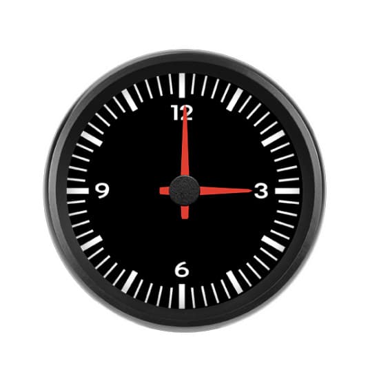 Speedhut L3-CK1-PCH 3-3/8" Clock, Porsche Design