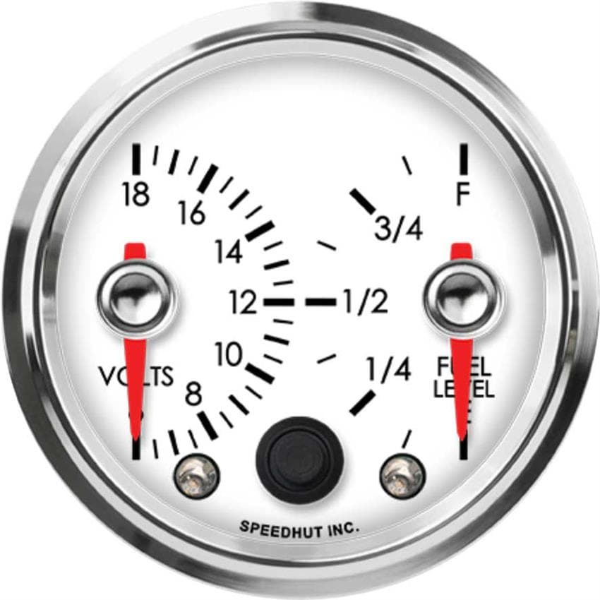 Speedhut R25-DG2-LEG 2-5/8" Dual Gauge, Volts/Fuel