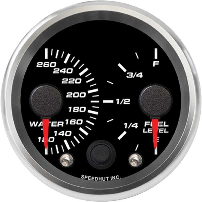 Speedhut R25-DG3-REV 2-5/8" Dual Gauge, Water Temp/Fuel