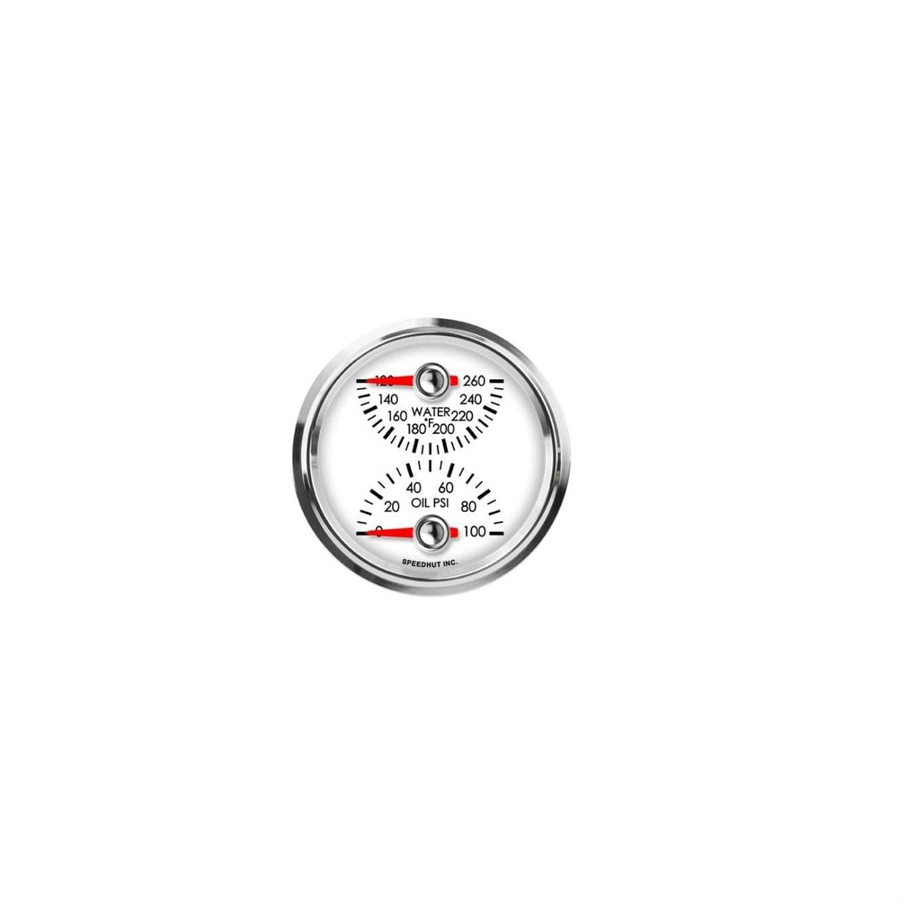 Speedhut L25-DG1-LEG 2-5/8" Dual Gauge, Water Temp/Oil Pressure