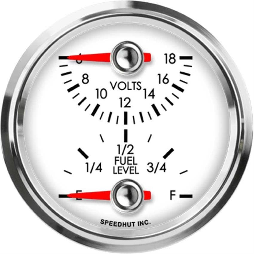 Speedhut L25-DG2-LEG 2-5/8" Dual Gauge, Volts/Fuel