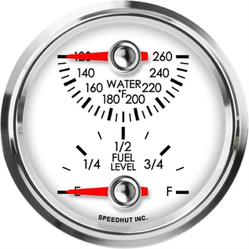 Speedhut L25-DG3-LEG 2-5/8" Dual Gauge, Water Temp/Fuel