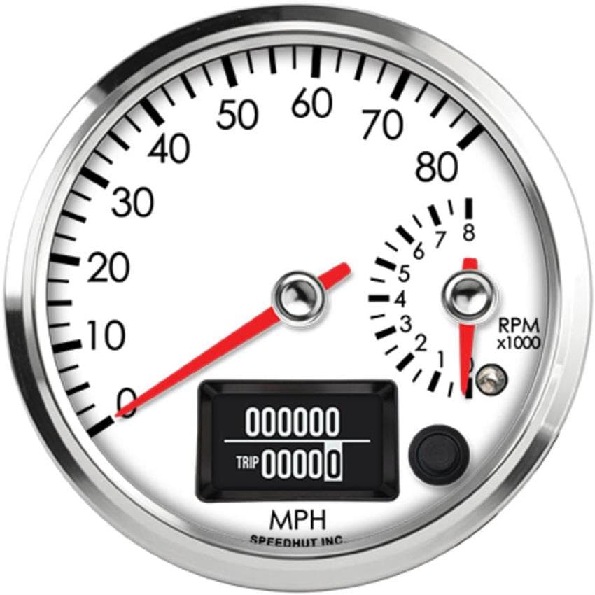 Speedhut R4-DS9-LEG 4" Dual Gauge 80 mph Speedo/8K Tach