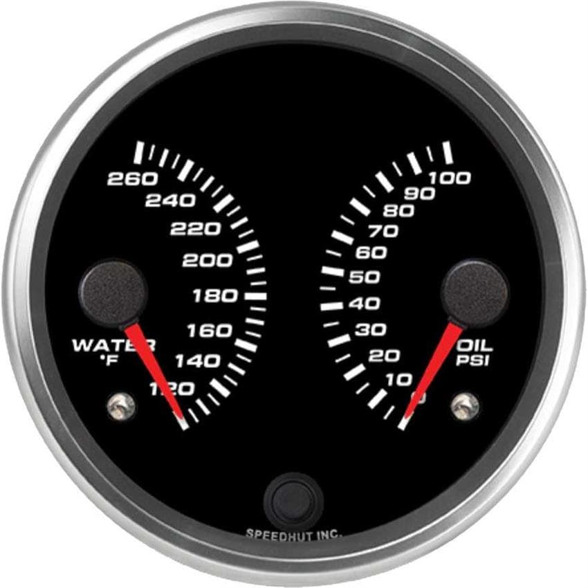 Speedhut R4-DG1-REV 4" Dual Gauge, Water Temp/Oil Pressure