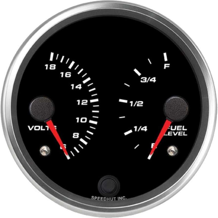 Speedhut R4-DG2-REV 4" Dual Gauge, Volts/Fuel