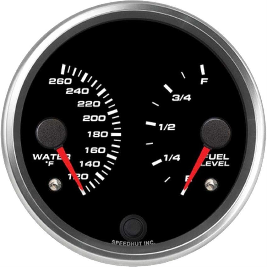 Speedhut R4-DG3-REV 4" Dual Gauge, Water Temp/Fuel