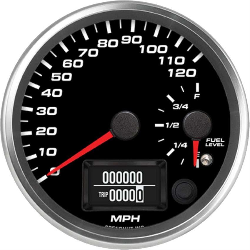 Speedhut R4-DS1-REV 4" Dual Gauge, 120 mph Speedo/Fuel