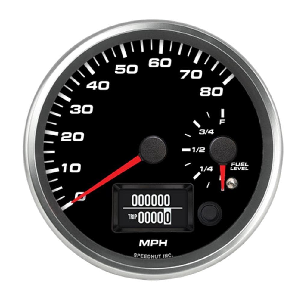 Speedhut R4-DS10-LEG 4" Dual Gauge, 80 mph Speedo/Fuel