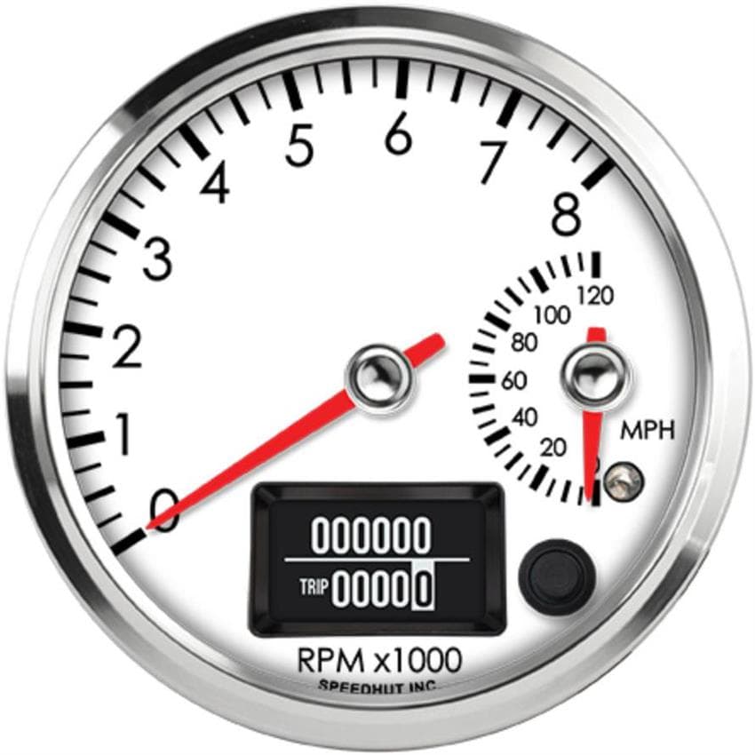 Speedhut R4-DS14-LEG 4" Dual Gauge, 120 mph Speedo/8K Tach