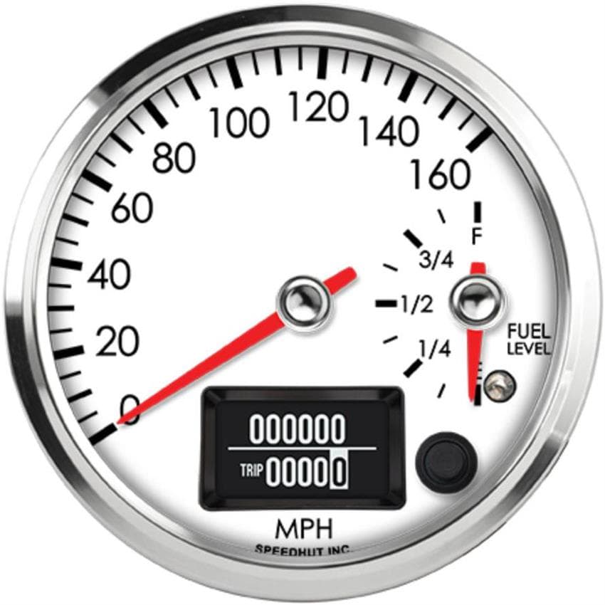 Speedhut R4-DS3-LEG 4" Dual Gauge, 160 mph Speedo/Fuel