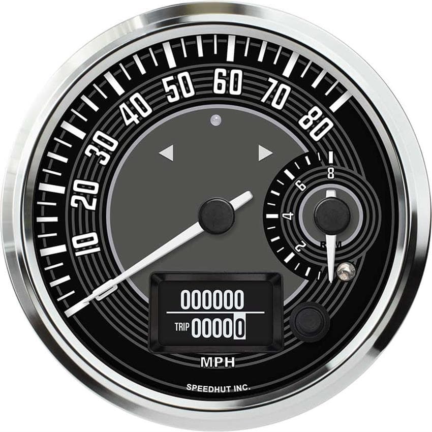 Speedhut R45-DS9-VW 4-1/2" Dual Gauge, 80 mph GPS Speedo/Tach