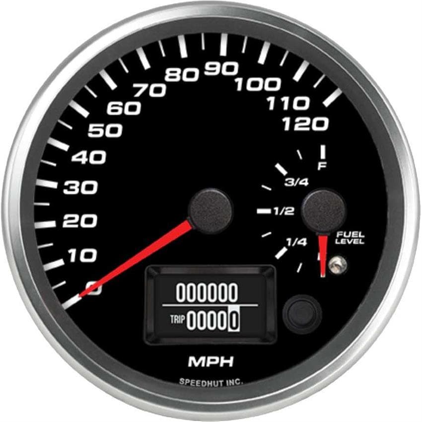 Speedhut R45-DS1-REV 4-1/2" Dual Gauge, 120 mph Speedo/Fuel