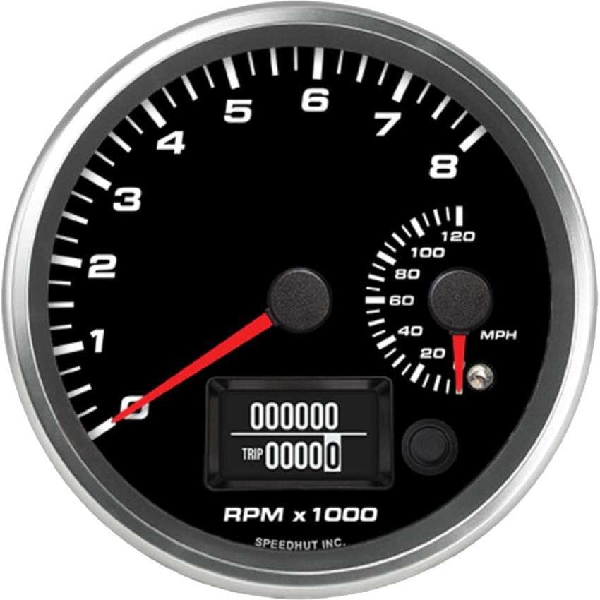 Speedhut R45-DS14-REV 4-1/2" Dual Gauge, 120 mph Speedo/8K Tach