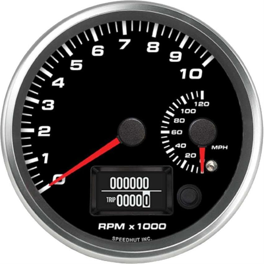 Speedhut R45-DS15-REV 4-1/2" Dual Gauge, 120 mph Speedo/10K Tach