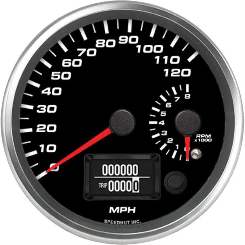 Speedhut R45-DS2-REV 4-1/2" Dual Gauge, 120 mph Speedo/8K Tach