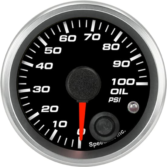 Speedhut R2-OP3-REV 2-1/16" Oil Pressure Gauge 100 psi w/Warning