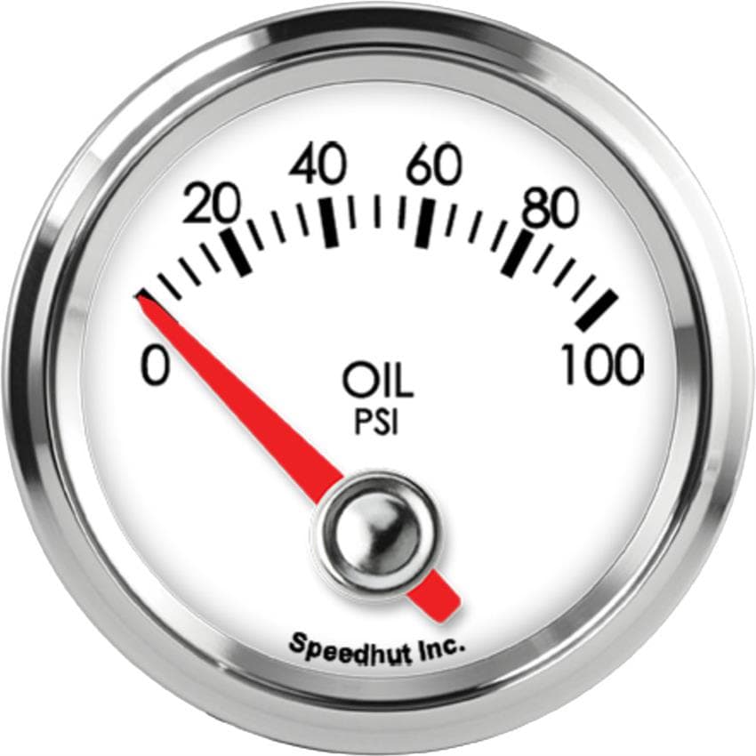 Speedhut L2-OP6-LEG 2-1/16" Oil Pressure Gauge 0-100 90 Degree