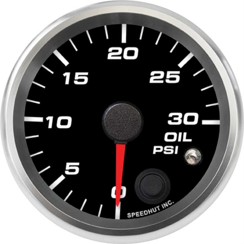 Speedhut R25-OP1-REV 2-5/8" Oil Pressure Gauge 0-30 psi w/Warning