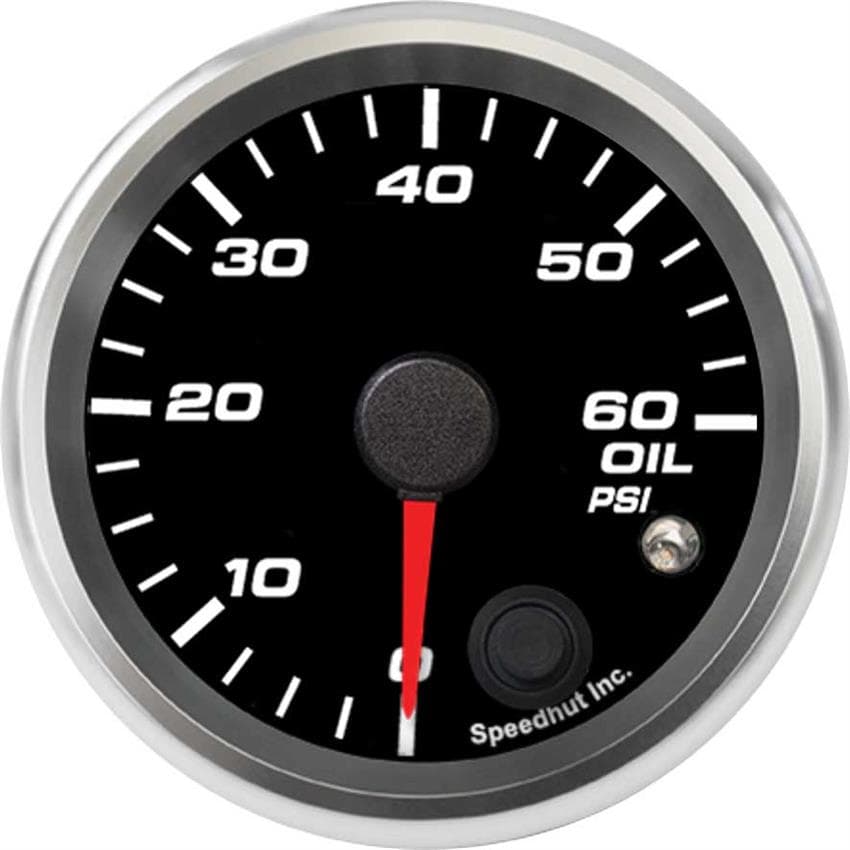 Speedhut R25-OP2-REV 2-5/8" Oil Pressure Gauge 0-60 psi w/Warning