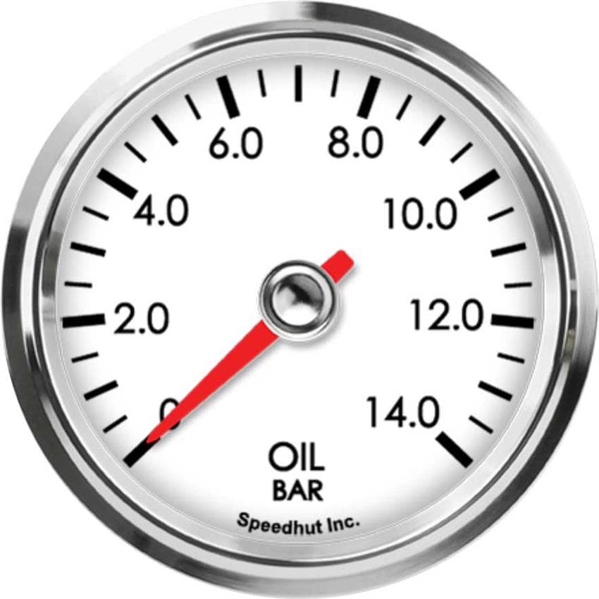 Speedhut L25-OP5-LEG 2-5/8" Oil Pressure Gauge 0-14.0 bar
