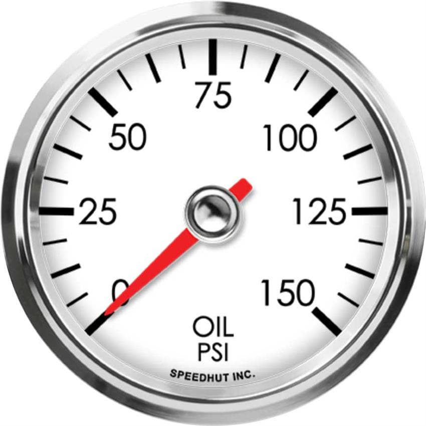 Speedhut L25-OP7-LEG 2-5/8" Oil Pressure Gauge 0-150 psi