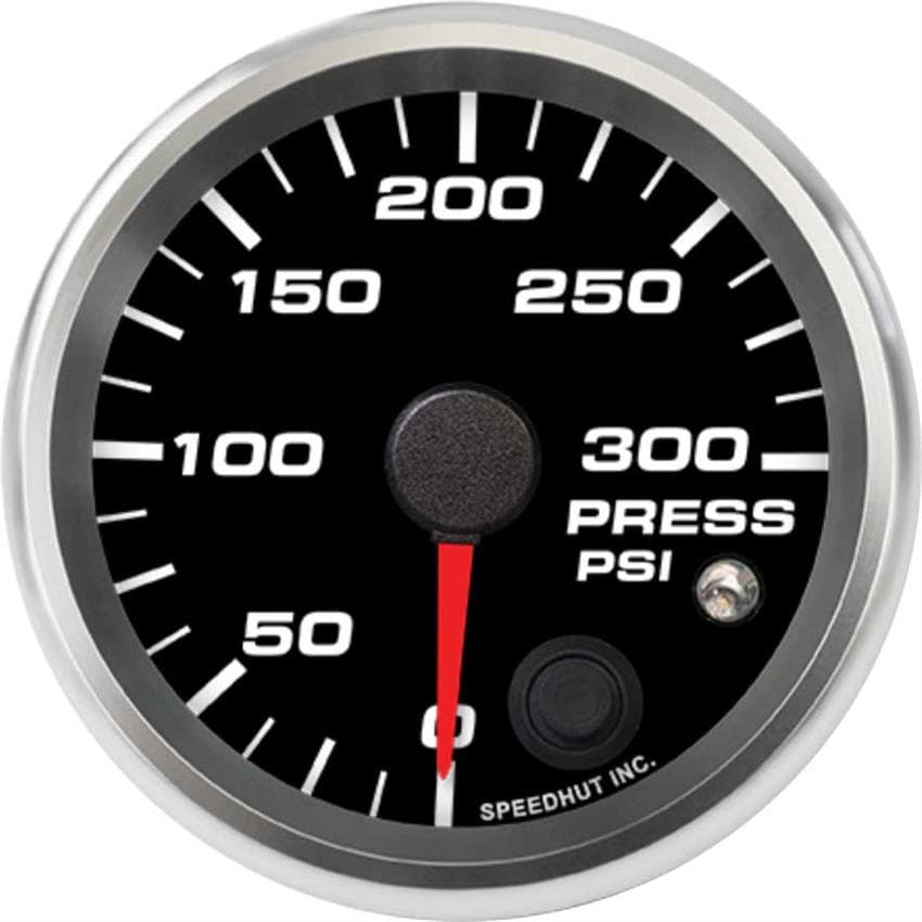 Speedhut R25-P2-REV 2-5/8" Pressure Gauge 0-300 psi w/Warning