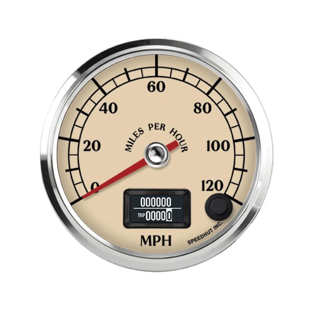 Speedhut R3-S1-ATQ 3-3/8" GPS Speedometer, 120 mph Antique Series