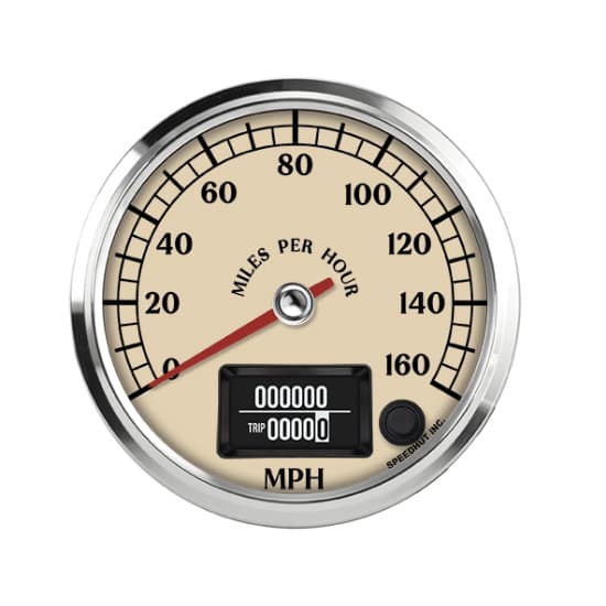 Speedhut R4-S3-ATQ 4" GPS Speedometer, 160 mph Antique Series