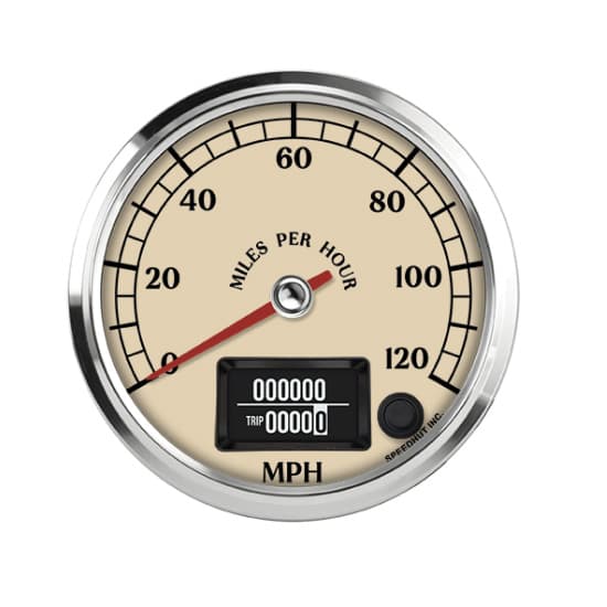 Speedhut R4-S1-ATQ 4" GPS Speedometer, 120 mph Antique Series