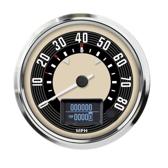 Speedhut R45-S32-VW 4-1/2" GPS Speedo, 80 MPH, VW