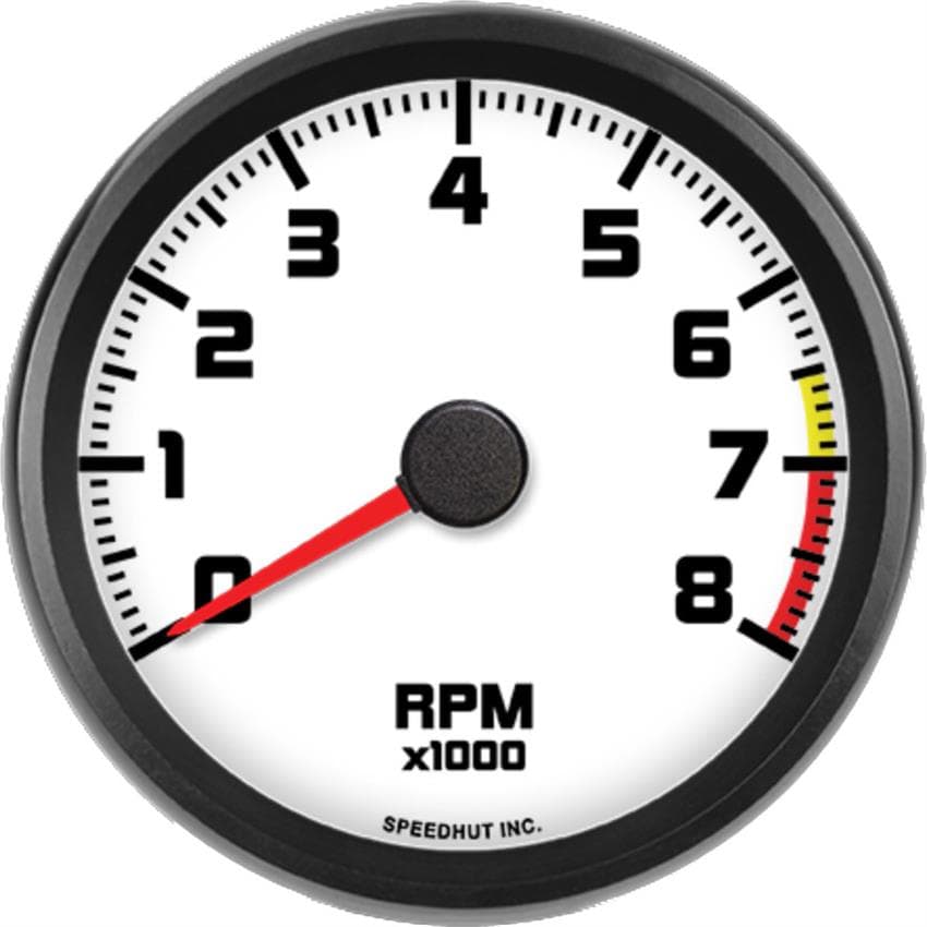 Speedhut L3-TC3-SXL 3-3/8" Shift Light Tachometer, 0-8,000 RPM