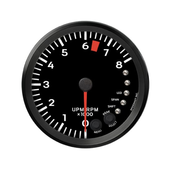 Speedhut R45-TC3-PCH 4-1/2" Shift Light Tachometer, 0-8,000 RPM