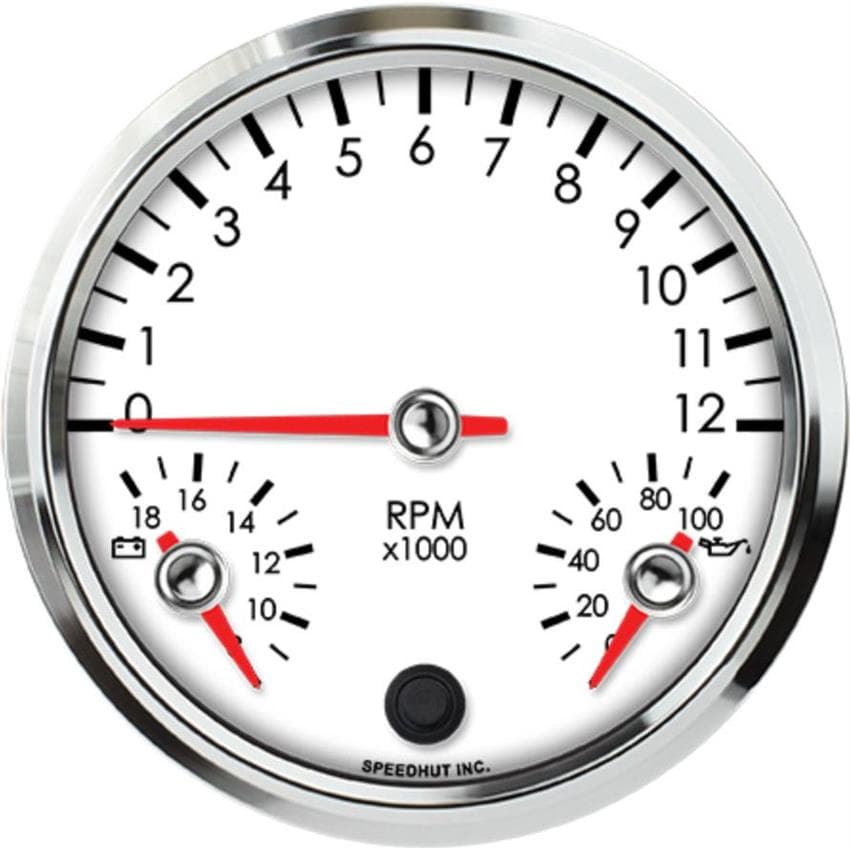 Speedhut L45-TG009-LEG 4.5" Triple Gauge 12K Tachometer/Volt/Oil