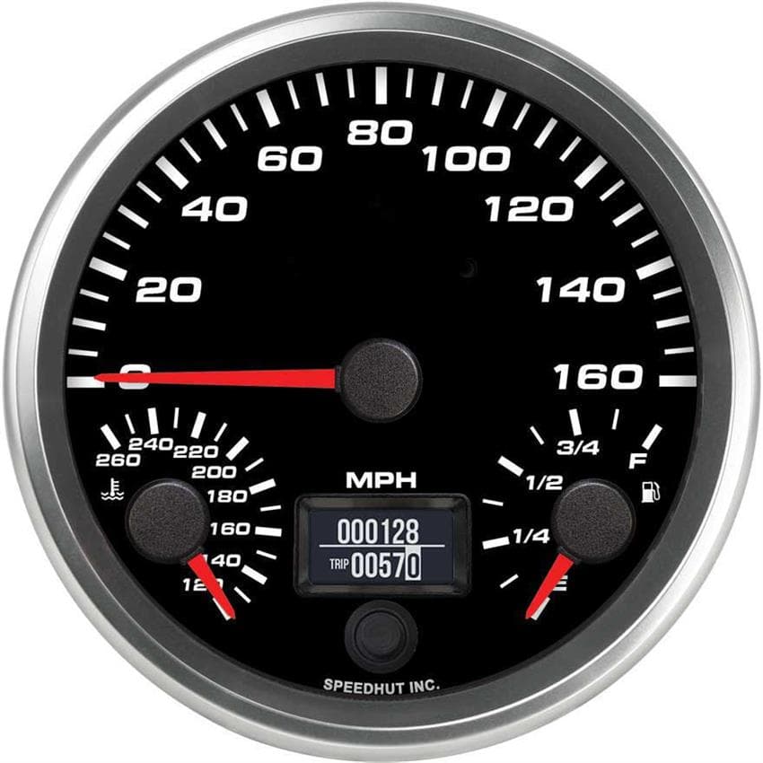 Speedhut L45-TG001-REV 4.5" Triple 160 mph Speedo/Fuel/WT Temp