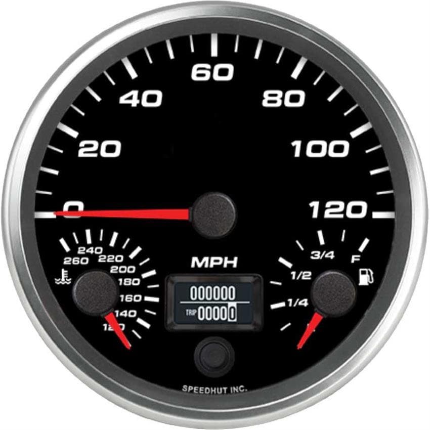Speedhut L45-TG004-REV 4.5" Triple 120 mph Speedo/Fuel/WT Temp