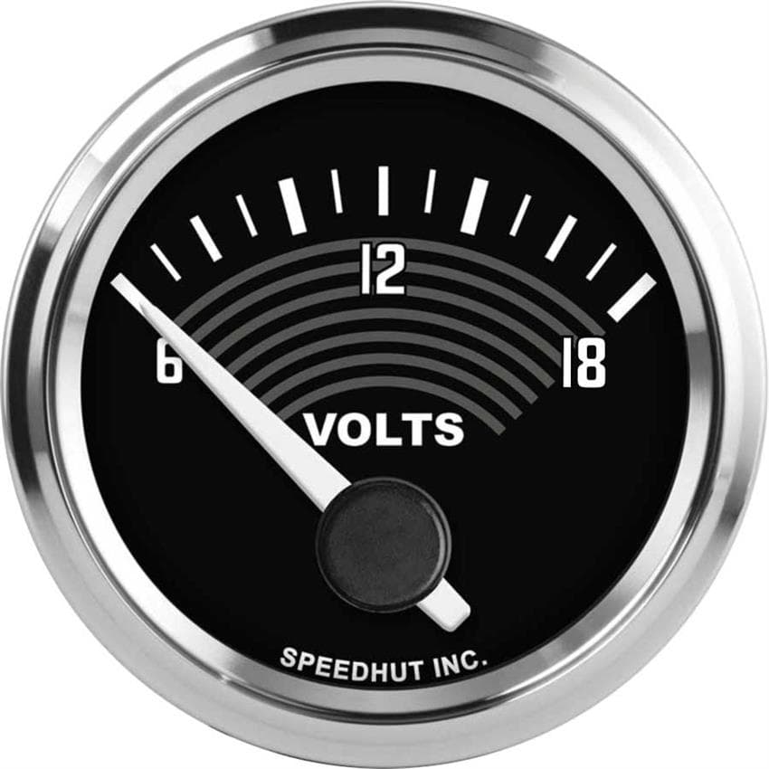 Speedhut L2-V2-VW 2-1/16" Classic Volt Gauge 6-18V, VW
