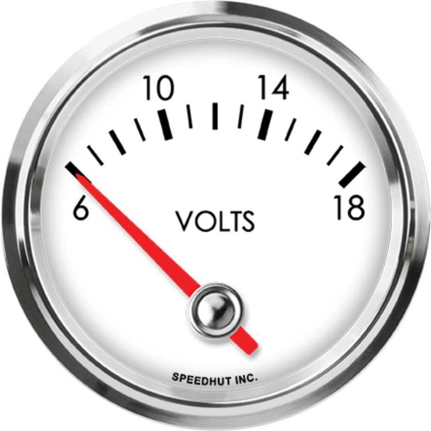 Speedhut L25-V2-LEG 2-5/8" Volt Gauge 6-18V 90 Degree Sweep