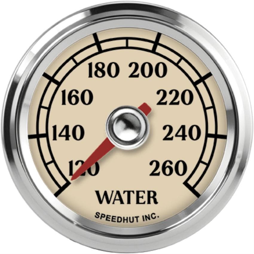 Speedhut L2-WT1-ATQ 2-1/16" Water Temperature Gauge, 120-260°F
