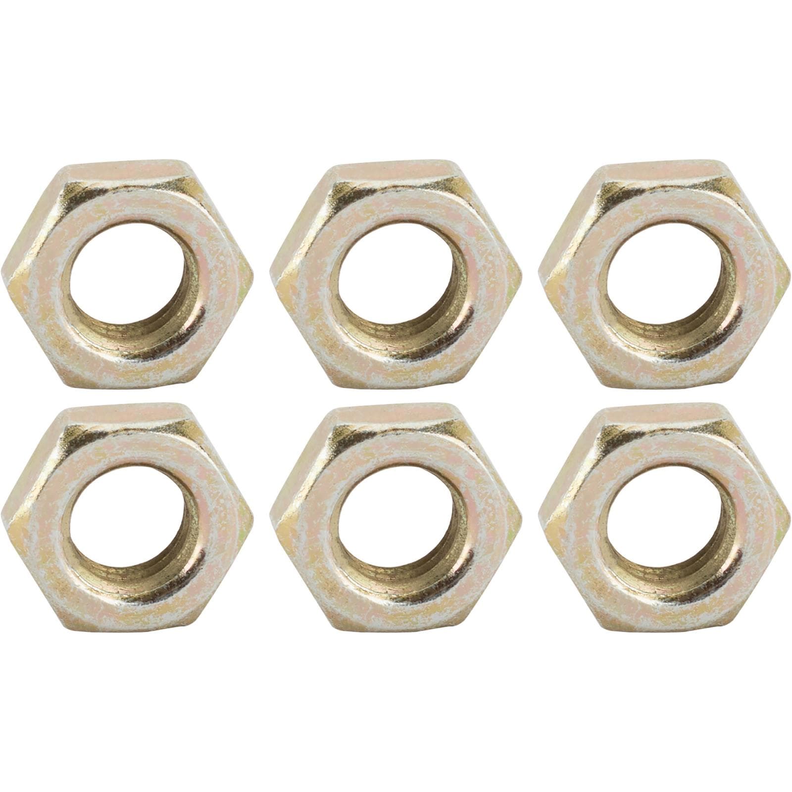 Steel Jam Nuts, 1/4 Inch-28 NF Fine Thread, Pack/6