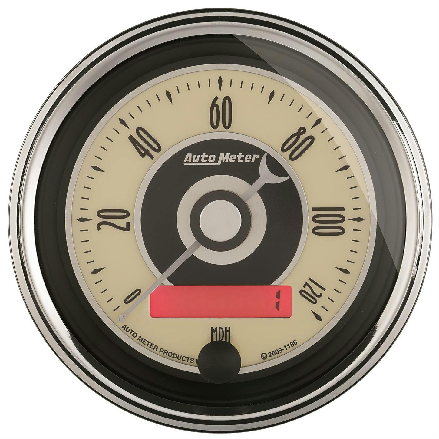 AutoMeter 1187 Speedo Gauge, 3 3/8 Inch, 120MPH, Electric