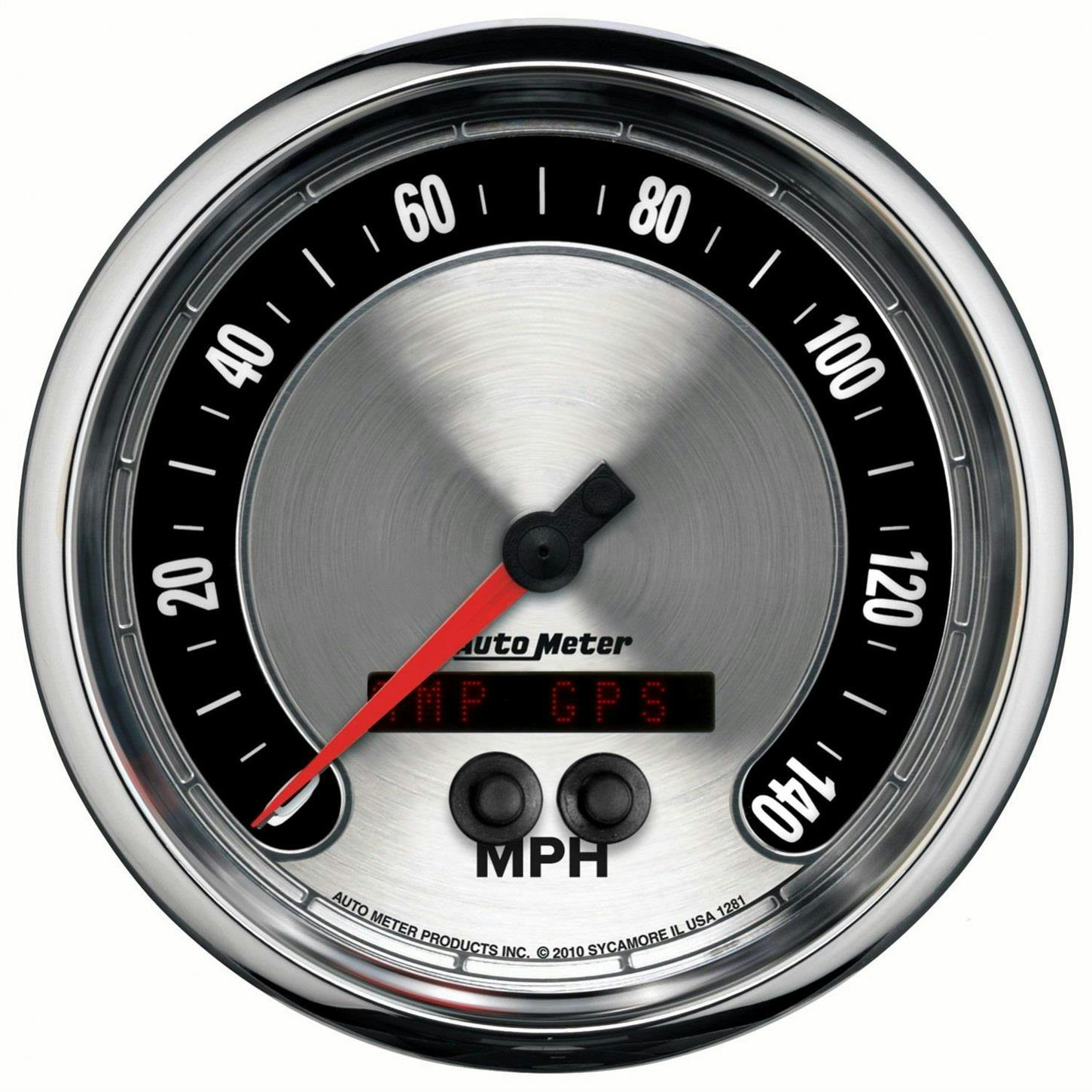 AutoMeter 1281 Speedo Gauge, 5 Inch, 140MPH, GPS, AM