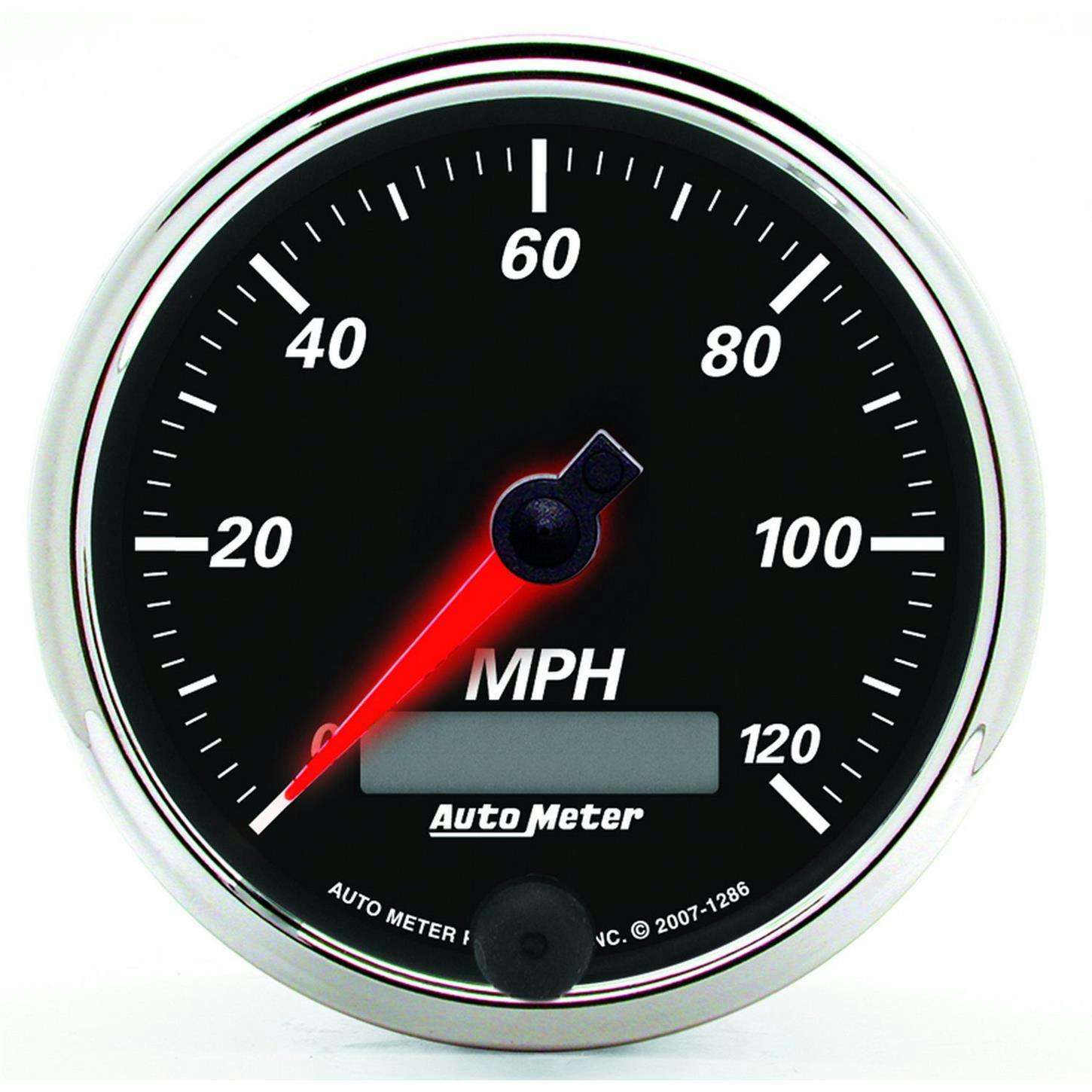 AutoMeter 1286 Speedo Gauge, 3 3/8 Inch, 120MPH, Designer Black