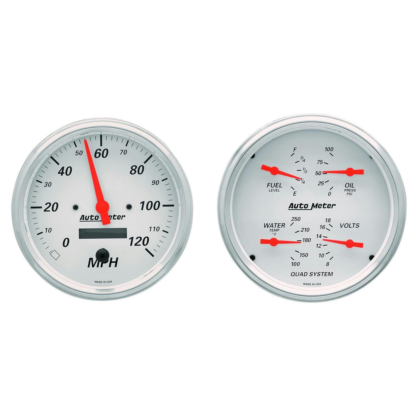 AutoMeter 1303 Arctic White Air-Core 2 Piece Gauge Kit