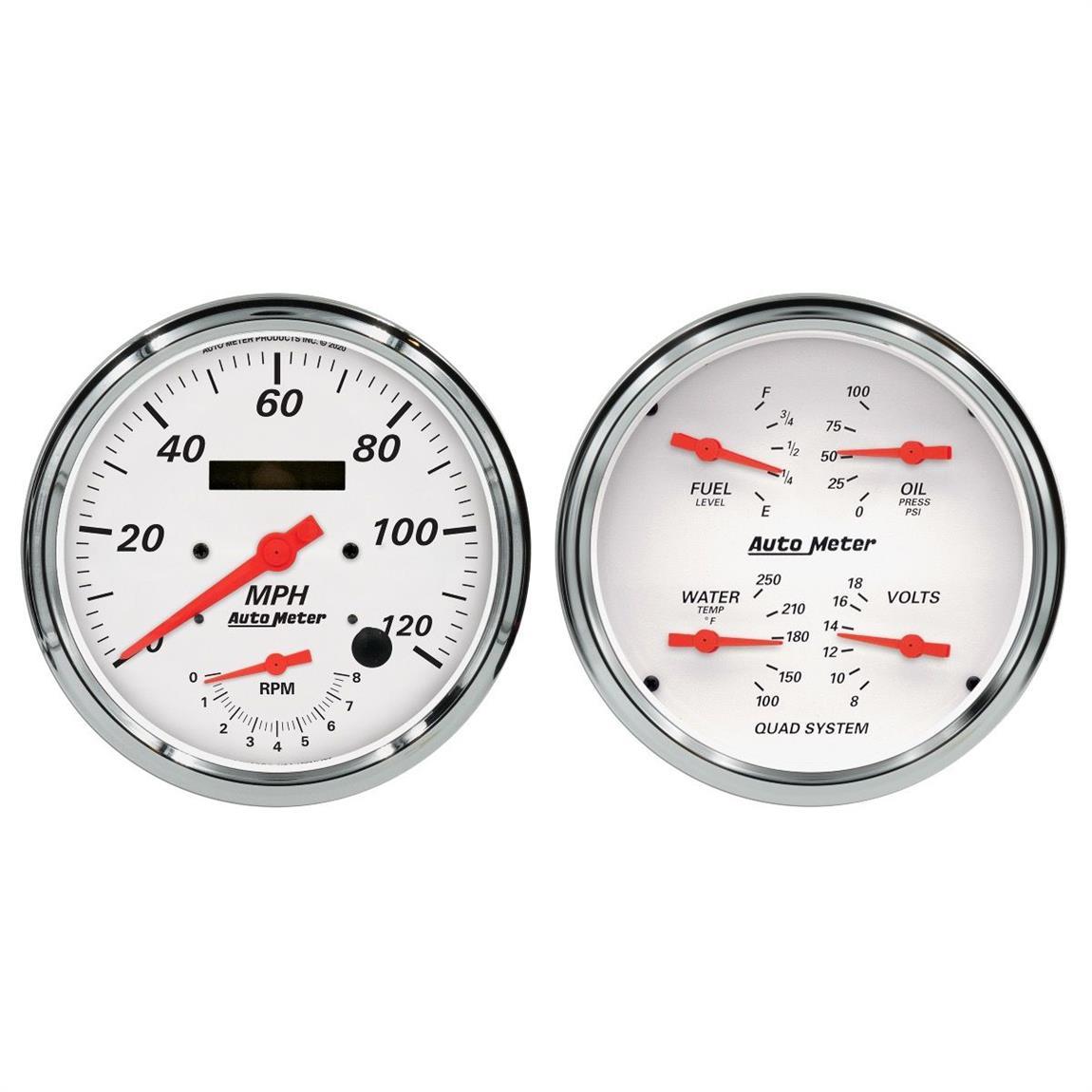 Autometer 1352 5 Inch Tachometer/Speedometer and Quad Gauge Kit
