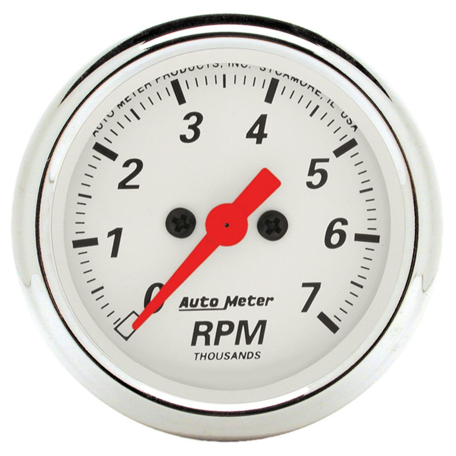 AutoMeter 1397 Arctic White Air-Core In-Dash Tachometer Gauge