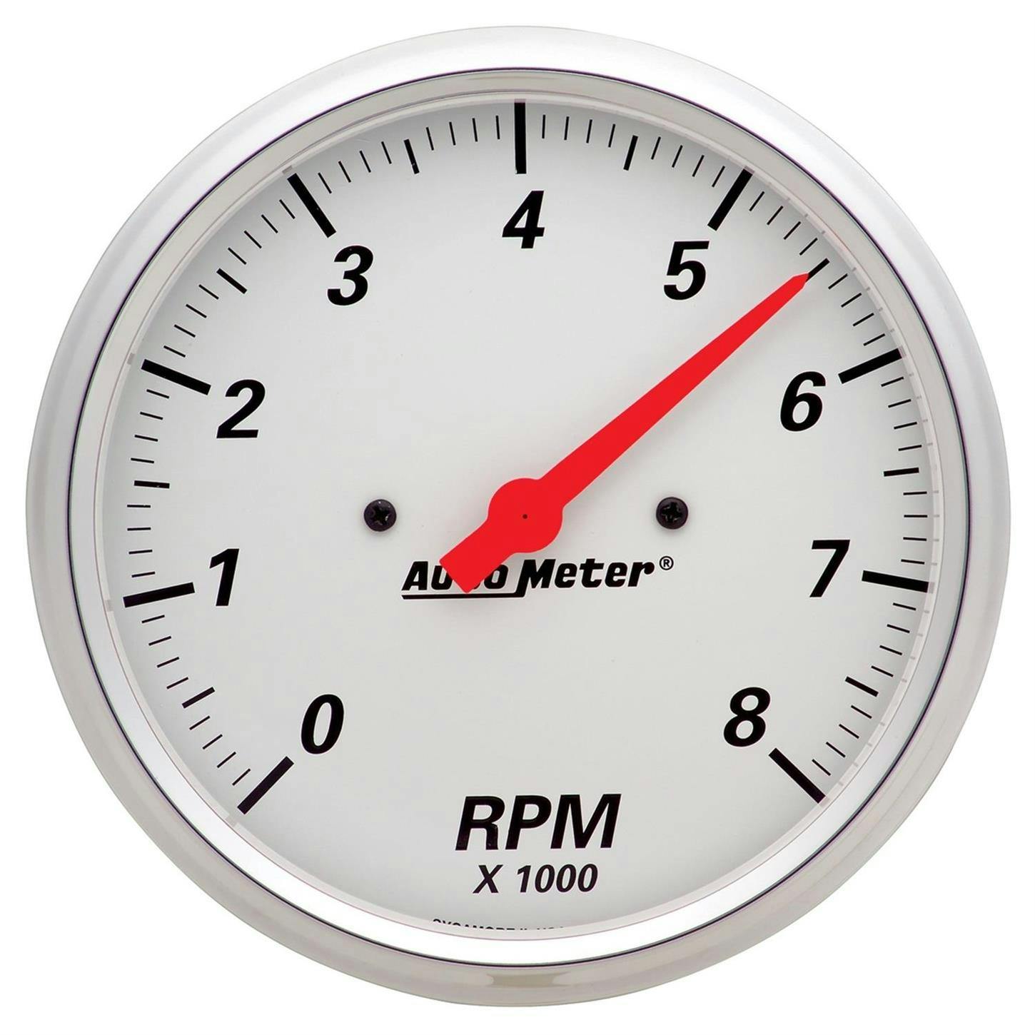 AutoMeter 1399 Arctic White Air-Core In-Dash Tachometer Gauge