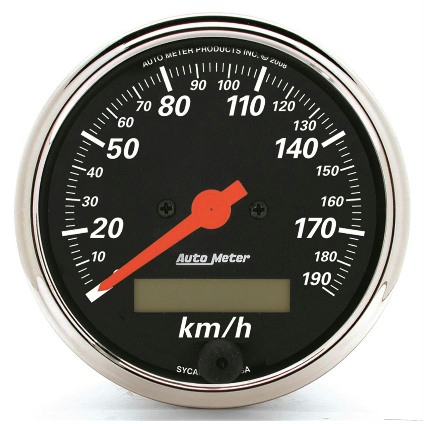 AutoMeter 1487-M Speedo Gauge 3 1/8 Inch, 190KMH, Designer Black
