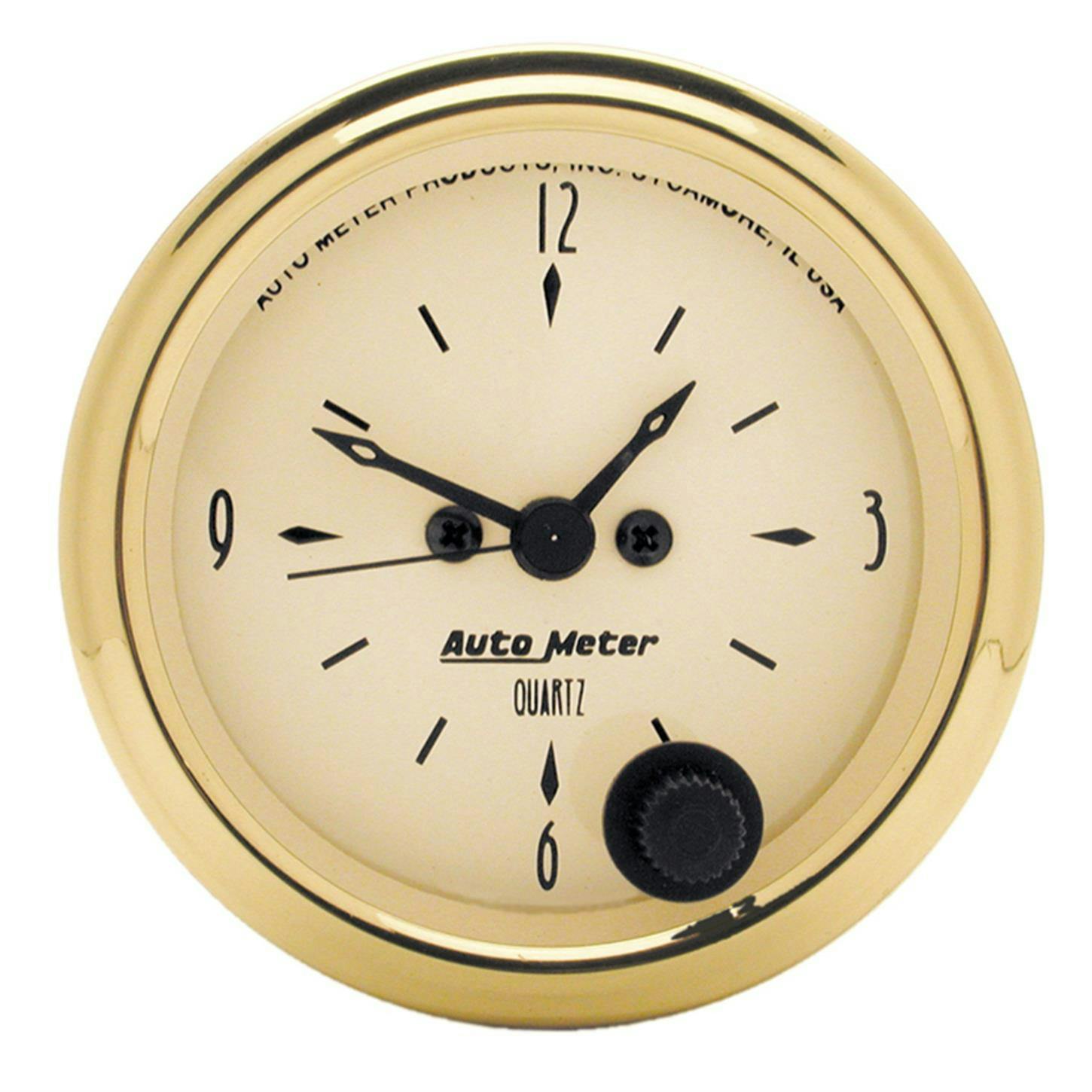 AutoMeter 1586 Golden Oldies Quartz Clock Gauge, 2-1/16 , Analog