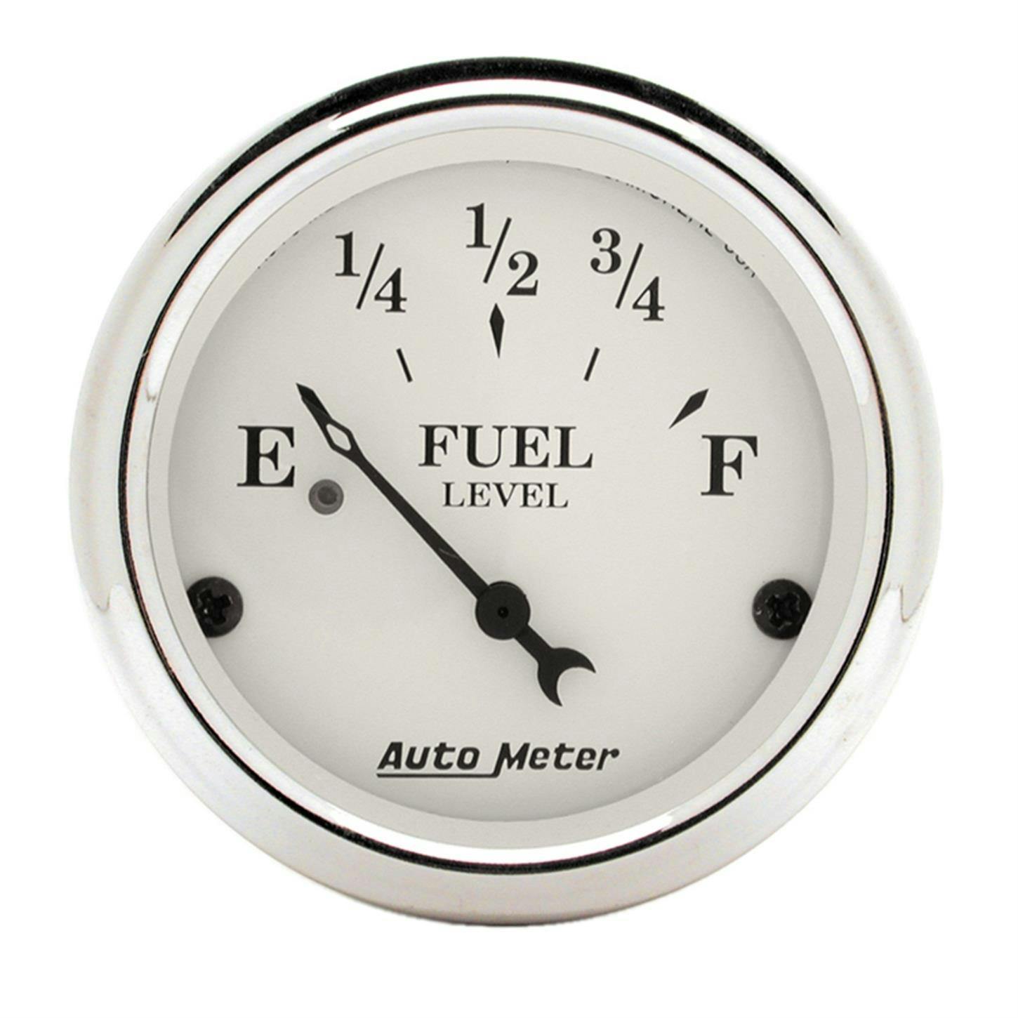 AutoMeter 1606 Old-Tyme White Air-Core Fuel Level Gauge, 2-1/16